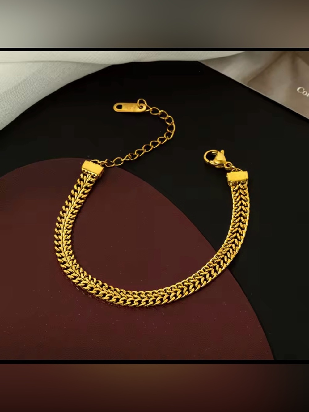 18k Gold-Plated stainless steel Bracelet 2 pieces - Picture 3 of 13
